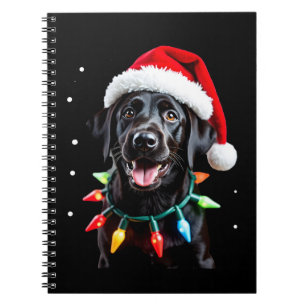 Carnet Chien en pyjama à lumières de sapin de Noël Labrad