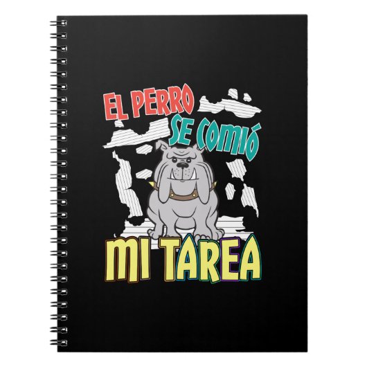 Carnet Chien Espagnol A Mangé Mon Devoir - Perro Tarea (Devant)