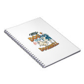 Carnet Chien est sonnette aboiement blanc bleu_1 (Côté Droit)