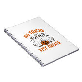 Carnet Chien fantôme drôle Halloween Pas de farces juste (Côté Droit)