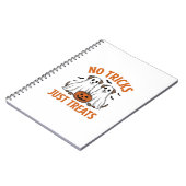 Carnet Chien fantôme drôle Halloween Pas de farces juste (Côté gauche)