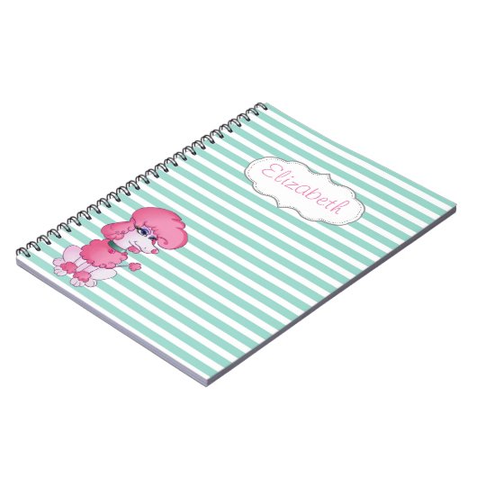 Carnet Chien Fille Mignonne Sur Des Bandes Blanches De Mo (Côté gauche)