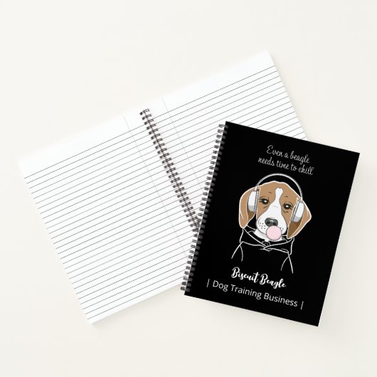Carnet Chien frais avec Bubblegum mignon Beagle amusant (Intérieur)