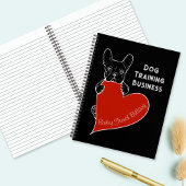 Carnet Chien français mignon personnalisé avec un coeur r