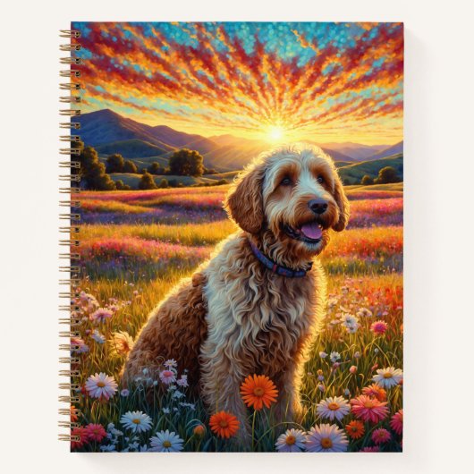 Carnet chien Golden Doodle (Devant)