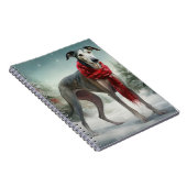 Carnet Chien gris à Noël de neige (Côté Droit)