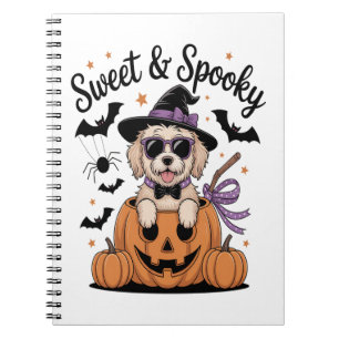 Carnet Chien Halloween doux et effrayant