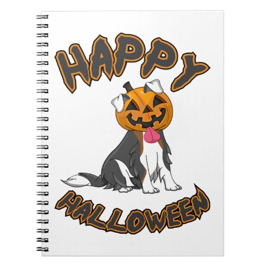 Carnet Chien Halloween T Chemise Halloween Joyeux Chien H (Devant)