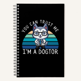Carnet Chien Husky Kawaii Drôle Docteur