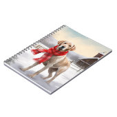 Carnet Chien Labrador dans la neige de Noël (Côté gauche)
