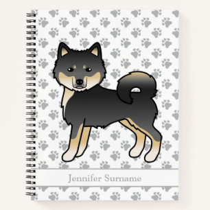 Carnet Chien Malamute d'Alaska noir et feu & Texte person