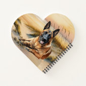 Carnet Chien Malinois Belge Anse de la Plage Côtière (Dos)