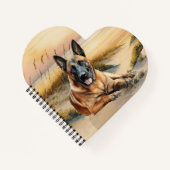 Carnet Chien Malinois Belge Anse de la Plage Côtière (Devant)