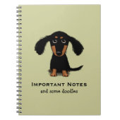 Carnet Chien mignon à cheveux longs de saucisse du chiot (Devant)