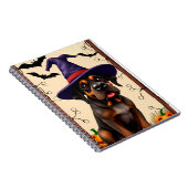 Carnet Chien mignon avec chapeau de sorcière (Côté Droit)