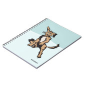 Carnet Chien Mignon Avec des Yeux de Chiot Bleus (Côté gauche)