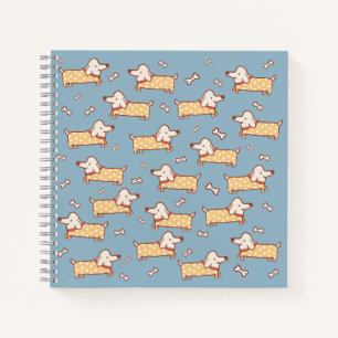 Carnet Chien mignon et Motif sans os