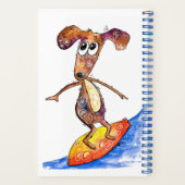 Carnet Chien mignon Whimsical sur Surboard (Verso)