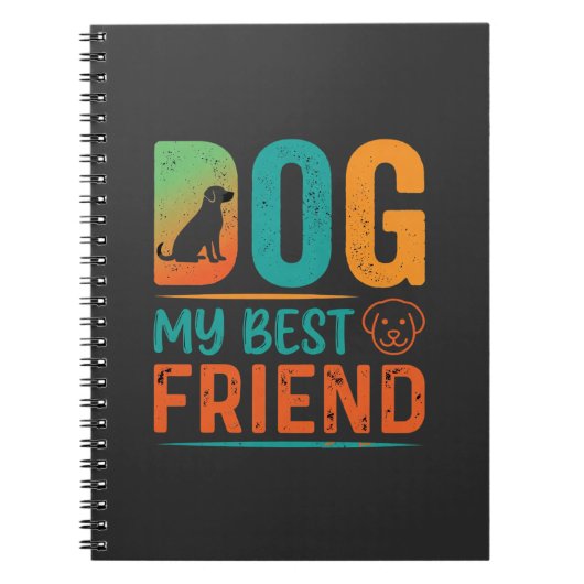 Carnet Chien Mon Meilleur Ami Design Rétro (Devant)