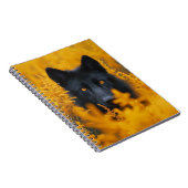 Carnet Chien noir aux yeux d'or étonnants (Côté Droit)