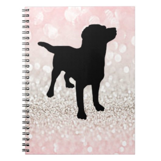 Carnet Chien noir étincelant (Devant)