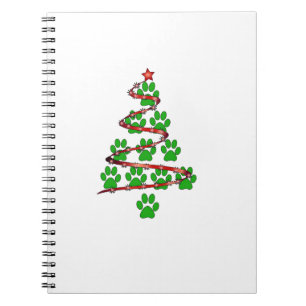 Carnet Chien Paws Imprimer l'arbre de Noël pour les Amour