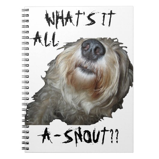Carnet Chien "QU'EST-CE QUE C'EST QUE DE LA NEIGE ? ?" Ca (Devant)