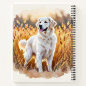 Carnet Chien Retriever Golden Blanc (Dos)