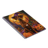 Carnet Chien Rhodesian Ridgeback Halloween Sorcière Citro (Côté Droit)