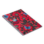 Carnet Chien rose et papillons en rouge et bleu (Côté Droit)