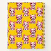 Carnet Chien rose Motif design - Jaune (Dos)