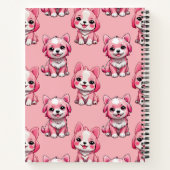 Carnet Chien rose Motif design - Rose (Dos)