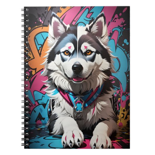 Carnet Chien sibérien Husky (Devant)