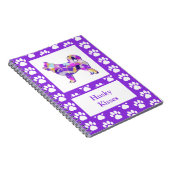 Carnet Chien sibérien Husky Silhouette Paw Purple PY&B (Côté Droit)