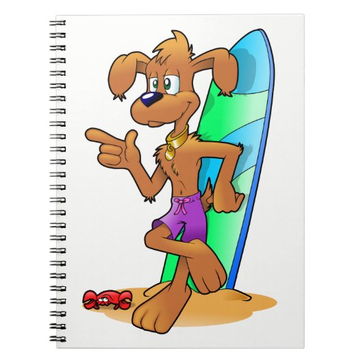 Carnet Chien surfeur (Devant)