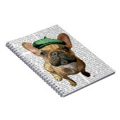 Carnet Chien-taureau français Brown avec Casquette vert 2 (Côté Droit)