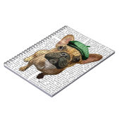 Carnet Chien-taureau français Brown avec Casquette vert 2 (Côté gauche)