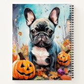 Carnet Chien-taureau français d'Halloween avec la peur Ci (Dos)