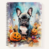 Carnet Chien-taureau français d'Halloween avec la peur Ci (Devant)