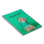 Carnet Chien-taureau français mignon Personnalisé (Côté Droit)