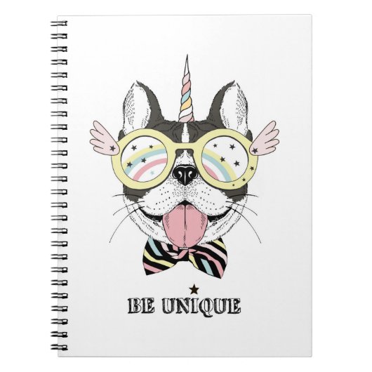 Carnet Chien-taureau français Unicorn (Devant)