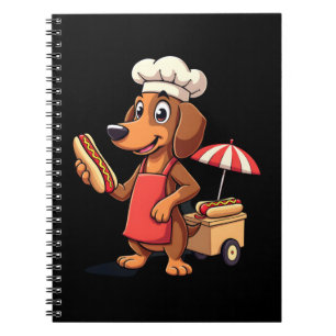 Carnet Chien Teckel Drôle Weenie Saucisse Hotdog Sandwich