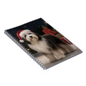 Carnet Chien tibétain de Terrier en Noël de neige (Côté Droit)