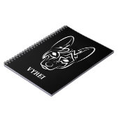 Carnet Chien tribal noir et blanc (Côté gauche)