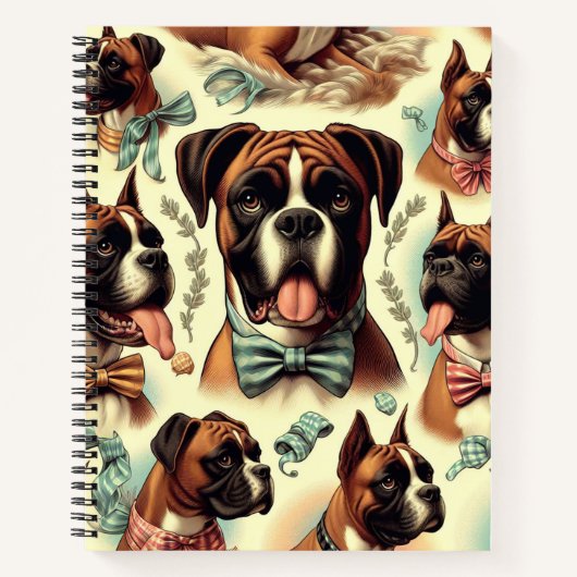 Carnet Chien vintage sans soudure (Devant)