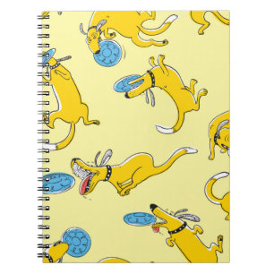 Carnet Chiens d'activité mignons vintage motif sans soudu