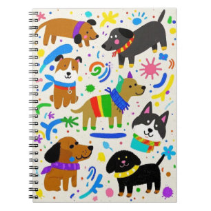 Carnet Chiens de caricature ludiques