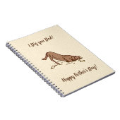 Carnet Chiens de crevaison - Bonne Fête des pères. (Côté Droit)