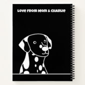 CARNET CHIENS DE DESSIN ANIMÉ MIGNONS NOIR ET BLANC AVEC  (Dos)