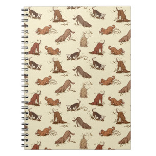 Carnet Chiens de fouille - motif de vacances de plage.